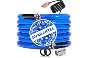 REHOSEUP 50FT Heated Water Hose for RV,-45 ℉ Antifreeze Heated Drinking Garden Water Hose，Electrically Heated Garden Hoses, Rv Accessories，Rv，Rv Water Hose (50FT)