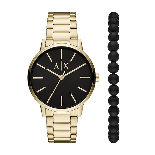 A｜X ARMANI EXCHANGE Men's Gold-Tone Stainless Steel Watch