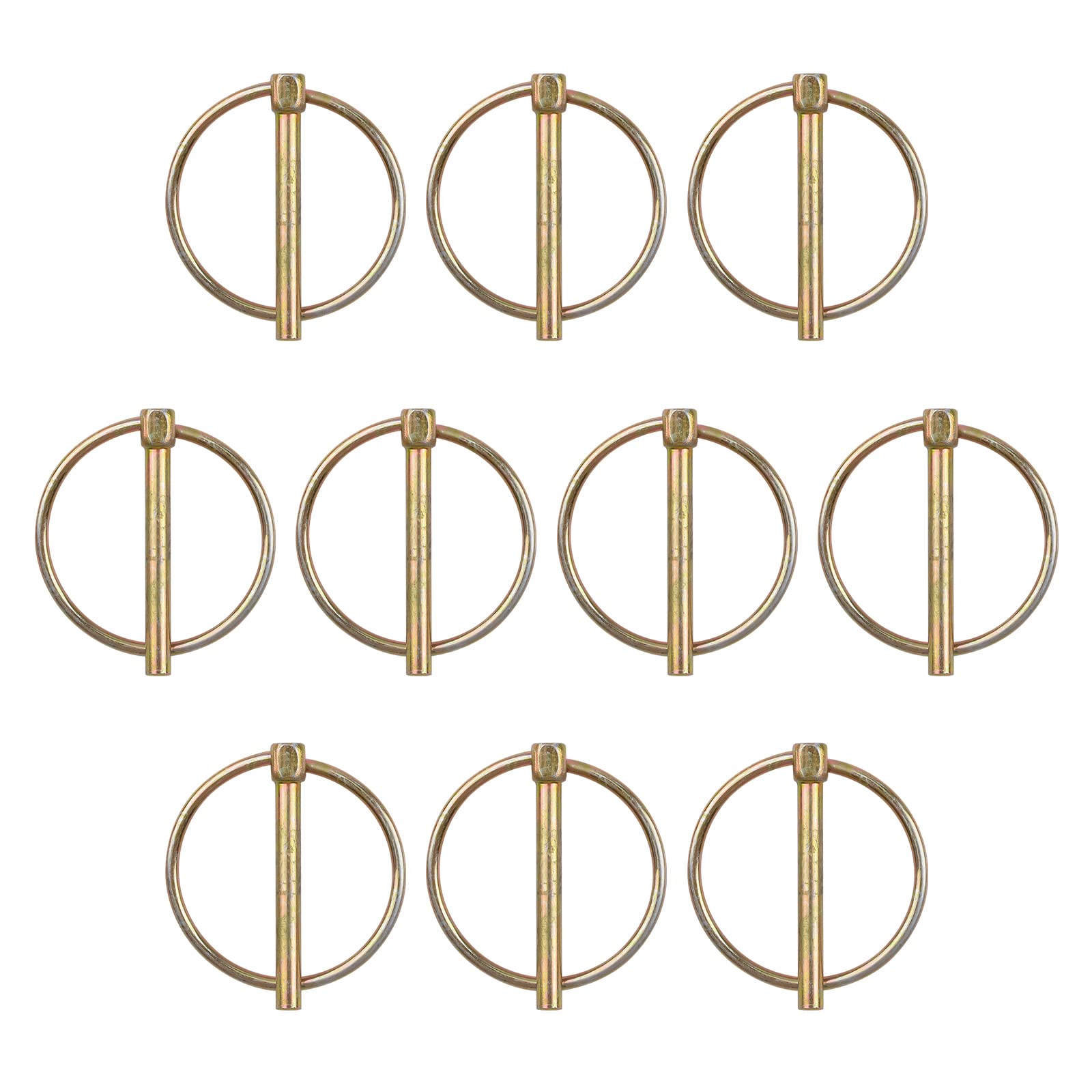 INCREWAY Linch Pin, 10PCS 4.5 * 40mm Carbon Steel Yoke-End Locking Pins, Trailer Lock Pin Linch Retaining Pins Locking Pin Fasteners for Track Farm Lawn