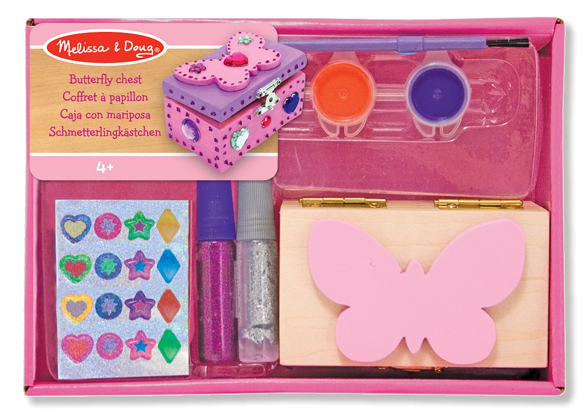 Melissa & Doug DYO Wooden Butterfly Chest