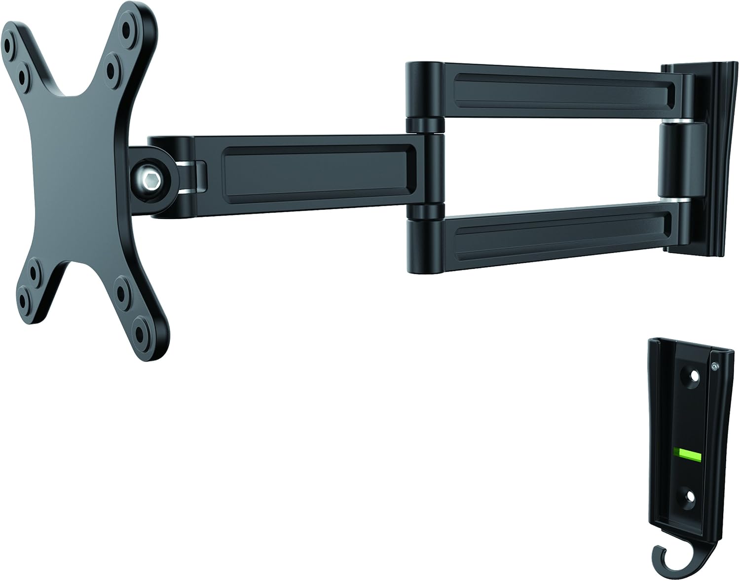 StarTech Wall-Mount Monitor Arm - Dual Swivel, Black - Image 3