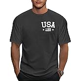 Ithalt Men's American Flag Shirt 4th of July T-Shirt USA Patriotic Tee Shirt Independence Day Top