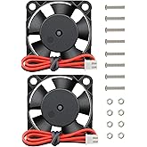 GDSTIME 30mm Fan Small, 2pcs 3010 30mmX10mm DC 24V Mini Brushless Cooling Fan for Radiator 3D-Printer CPU and Other Small App