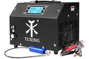 TUXING PCP Air Compressor 4500Psi, Auto-Stop High Pressure Compressor, Equipped with Water Cooling System, Scuba Diving Tank Pcp Air Rifles Charging 110V (‎TXET063)