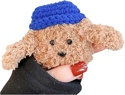 Amazon Unnfiko For Airpods ケース 可愛い ふわふわ ソフトケース いぬ 熊 うさぎ イヤホン収納ケース もこもこ 柔らかい エアーポッズ 保護カバー 創意 面白い ぬいぐるみ ペンダント キーチェーン付き Dog Blue Hat Unnfiko イヤホン ヘッドホンケース