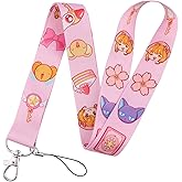 Pinstant Cardcaptor Sakura CCS Manga Anime 17.7" Neck Lanyard Keychain Holder ID Badge Mobile Phone Pin Strap