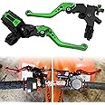 JAVIK Updated Universal Bike Brake Master Cylinder Clutch Lever Set for 7/8" 22mm Handlebar Compatible with Motorcycle Honda Kawasaki Suzuki Yamaha - Green (Including Left & Right)