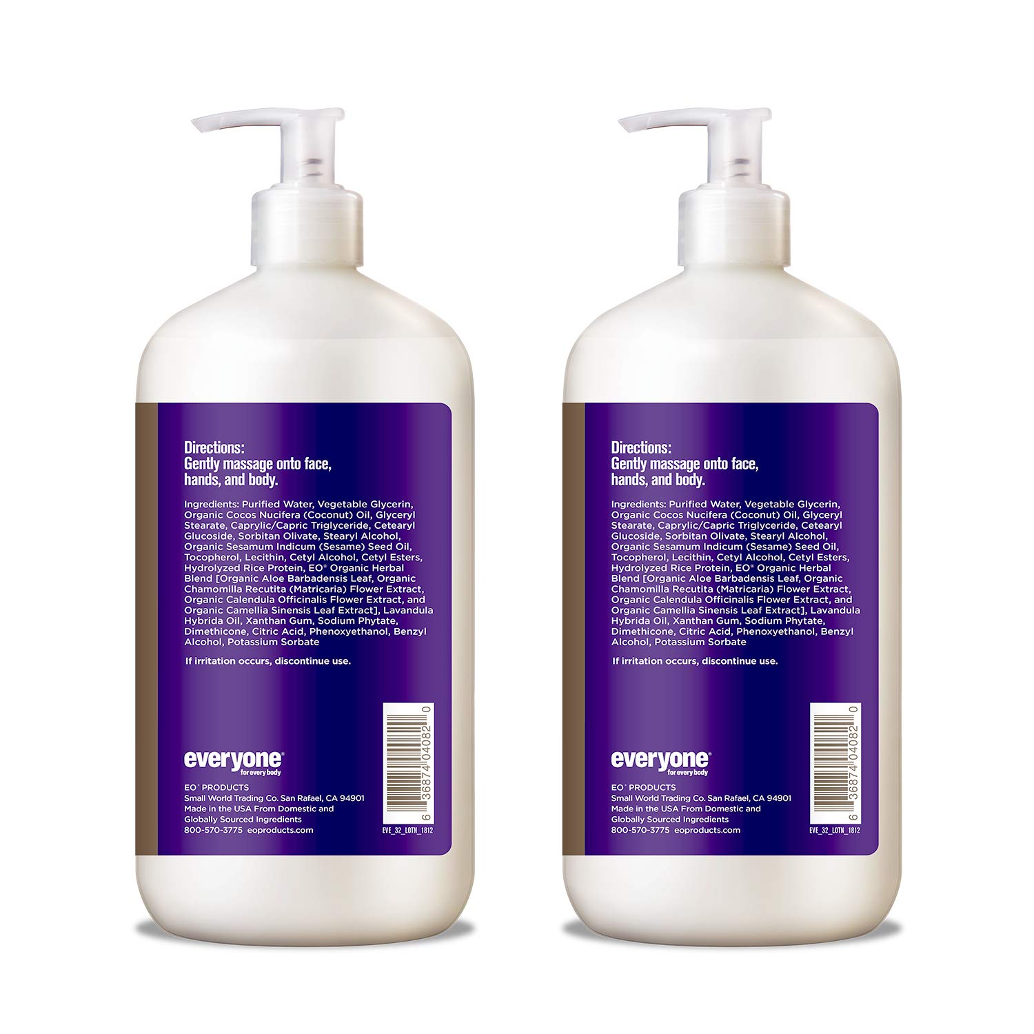 Everyone Lotion: Lavender and Aloe, 32 Ounce, 2 Count : Beauty