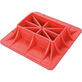 11.5" x 11.5" Off-Road Hi-Lift Jack Base and Stabilizer - Keep Jacks from Sinking with Heavy-Duty Plastic Jack Stand Base for Lifting Jacks and Farm Jacks with 4.1" x 7" Base