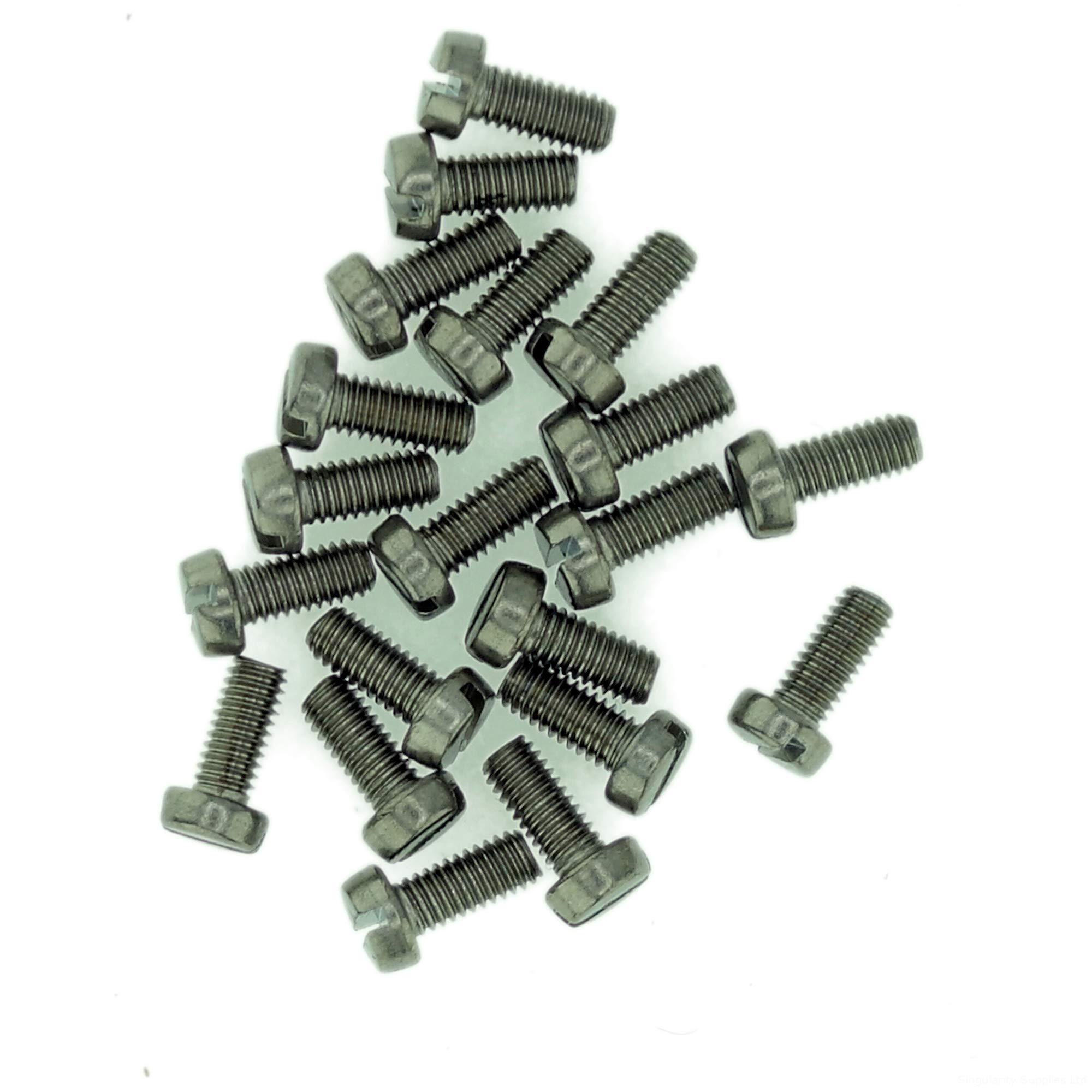 M1.4 (1.4mm x 3mm) Slot Cheese Machine Screw (Bolt) - Stainless Steel (A2) (Pack of 20)