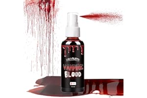 JS2U ZW Halloween Fake Blood Spray, Blood Splatter Fake Blood Washable, Fake Blood for Clothes and Zombie Monster Vampire Clown, Cosplay Party Makeup