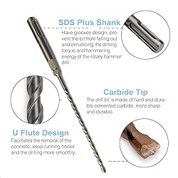 36PC, 5/32" x 7" with 1/4" SDS Plus Hex Rotary