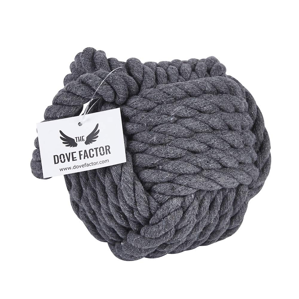 Nautical Rope Knot Weighted Fabric Door Stop (Grey)