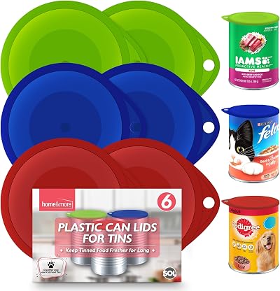 SOL 6pk Reusable Plastic Can Lids for Opened Tins - Leak Resistant