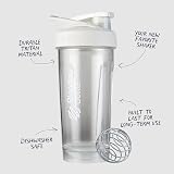 BlenderBottle Strada Shaker Cup 710ml White with BlenderBall Wire Whisk view 3