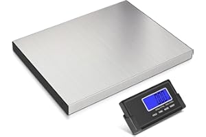 THINKSCALE 440lbs/10g Shipping Scale, Wireless LCD Displays, Heavy Duty Weight Scale Postal Scale, Stainless Steel Large Plat