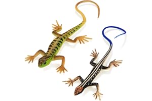 NAKIMO Plastic Lizard Toys Lizard Figurine Realistic Fake Lizards Artificial Model Reptile Toy for Cake Decoration Prank Props Educational Toys (Set - A)