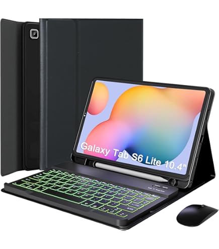 Samsung Galaxy Tab S6 キーボードカバー付き Amazon.com: Samsung Tab S6 Lite Keyboard Cover - Black - GP
