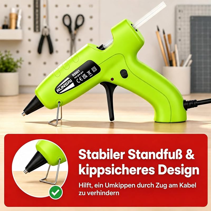 ® Heißklebepistole mit 30 Klebepistole Sticks 7mm -30W Klebepistolen