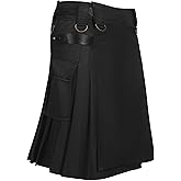 Giftdigger Kilt for Men,Utility Traditional Scottish Tartan Kilt for Men,Irish Viking Highland Casual Wedding Kilts