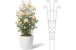 LUCKJUJU 2 Pack 32.6'' Taller Plant Trellis for Climbing Plants Indoors & Outdoor, Garden Metal Trellis Plant Support for Potted Plants, Houseplants, Flowers Vine, Ivy, Pothos, Monstera