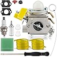MOTOALL C1U-H60 Carburetor Blower for Homelite Ryobi RY28100 RY28120 RY28121 RY28140 RY28141 RY28160 RY28161 25cc 26cc 30cc Trimmer with AC04122 Air Filter Kit