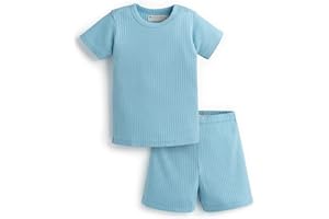 MONICA + ANDY Baby Organic Ribbed Short Sleeve Tee + Short Set