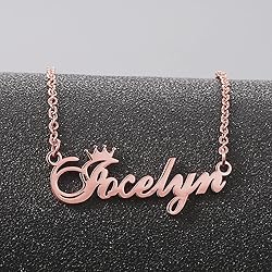 SKQIR Personalized Name Necklace Rose Gold