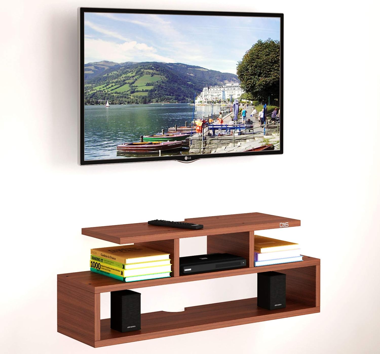 DAS Wall Mount TV Entertainment Unit/with Set Top Box Stand for Living