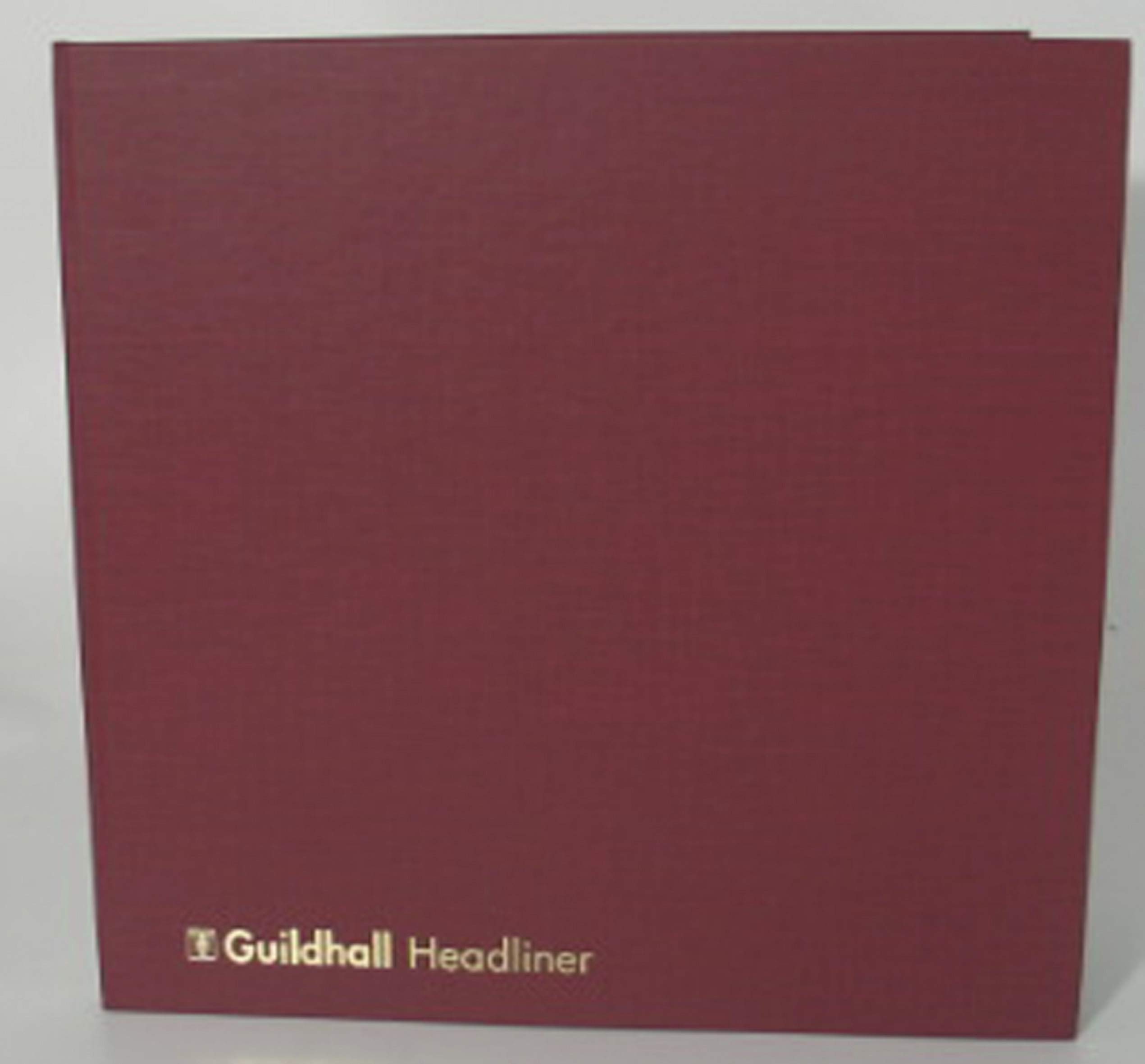 Exacompta - Ref 58/4-16Z - Guildhall - Headliner Case bound Hardback Account Book,298x305mm, 4 Debit and 16 Credit Column, 80 Pages, Burgundy Vinyl Cover, Traditionally Sewn,29.8 x 30.5 cm