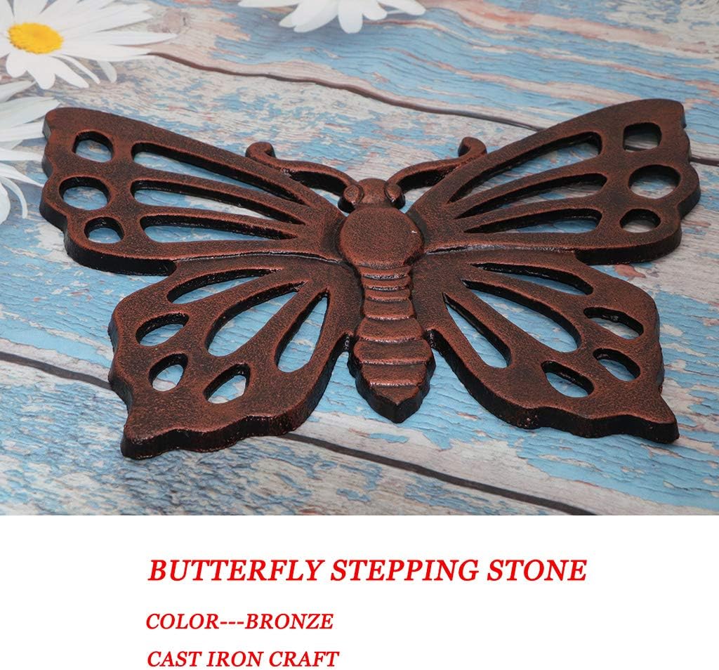 MDLUU Butterfly Stepping Stone, Cast Iron Butterfly Flagstone, Decorative Stepping Stone for Lawn, Yard, Courtyard Entry, Garden Walk Way : Garden & Outdoor