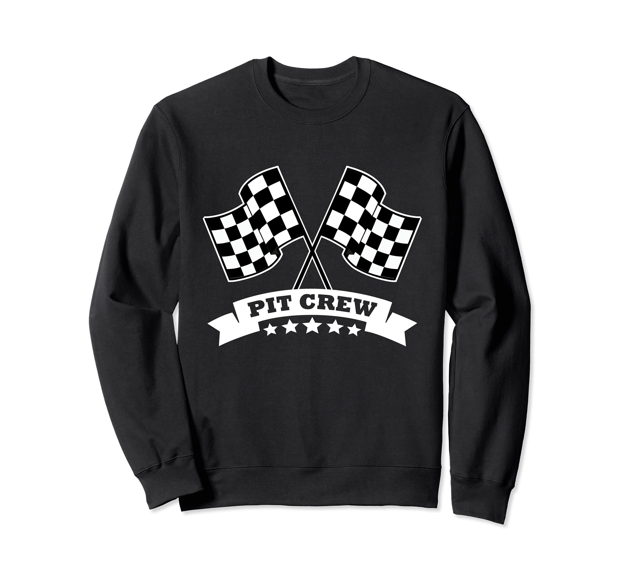 Pit Crew for Race Car Parties White Banner Sweatshirt