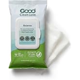 Good Clean Love Balance Feminine Wipes pH-Balanced, Organic Aloe (30 Count) | Naturally Supports Vaginal Health, Reduces Odor, Non-Irritating Moisturizing Cleansing Wipes With Organic Aloe