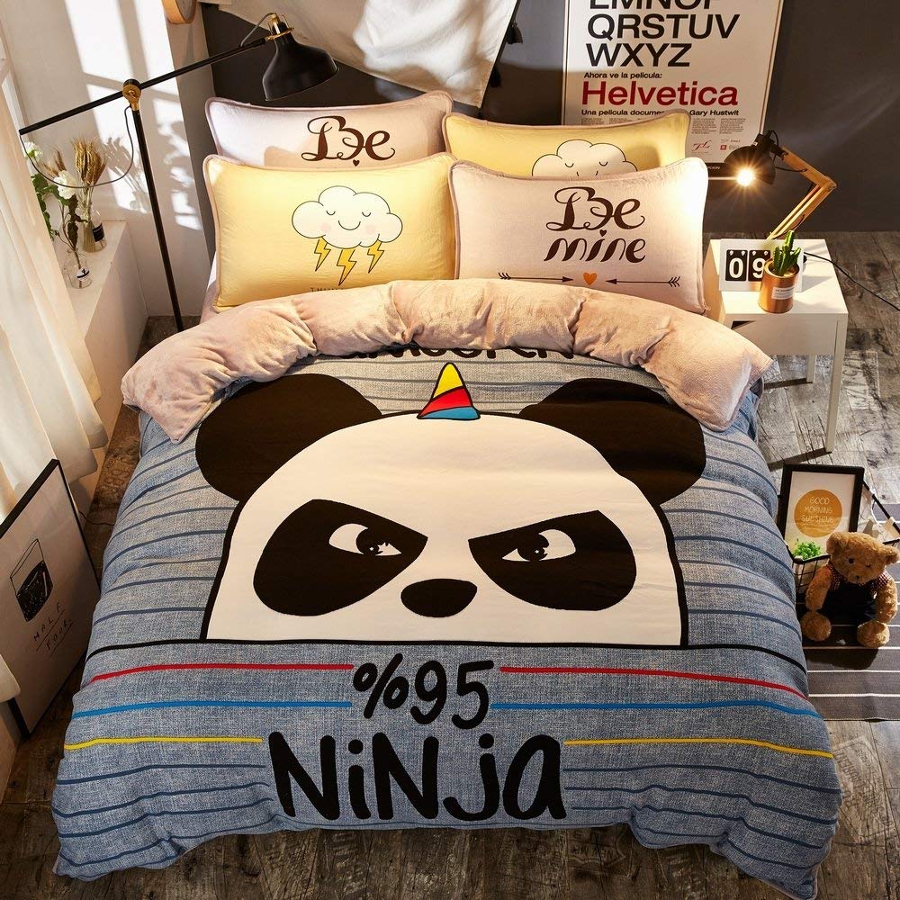 Feet 6 6 Show 1 8m Bed 厚い暖かい冬のクリスタルの漫画 カシミヤ洗濯コットンベッドスプレー寝具とカシミヤウール子供4枚 100 A 1 8m A サイズ Feet 色 5 Bed Sleeps 1 5m Show Single Bed Single B07qmlybr8 Feet 完全な枕カバー寝具セット 犬 高級ブランド