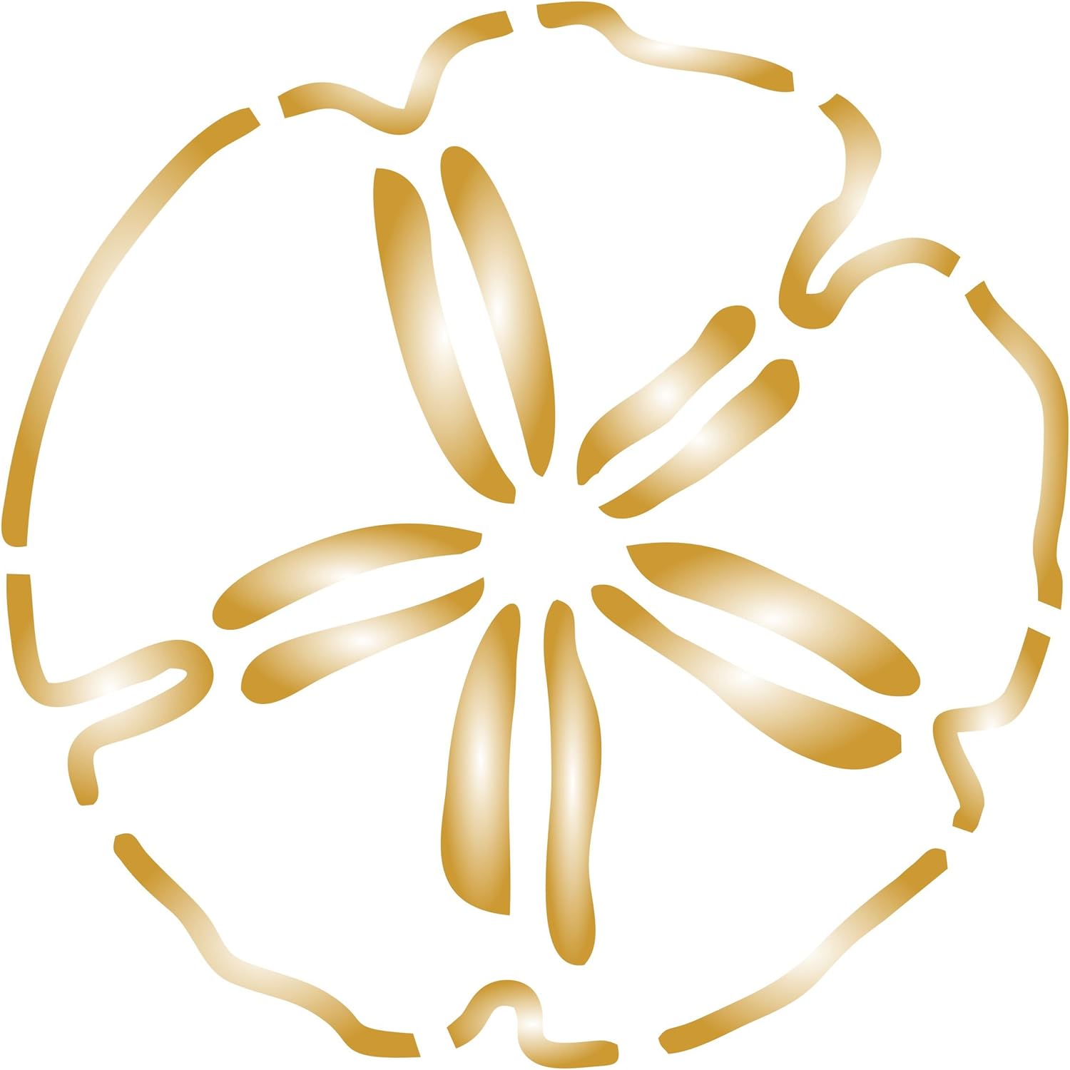 Sand Dollar Schablone – wiederverwendbar Ocean Nautische Seashore Wand