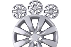 AUTOFREE 16” Hubcaps, Fit for 2009-2019 Toyota Corolla & 2009-2014 Toyota Matrix, Compatible with Steel Wheels, Snap-On Desig