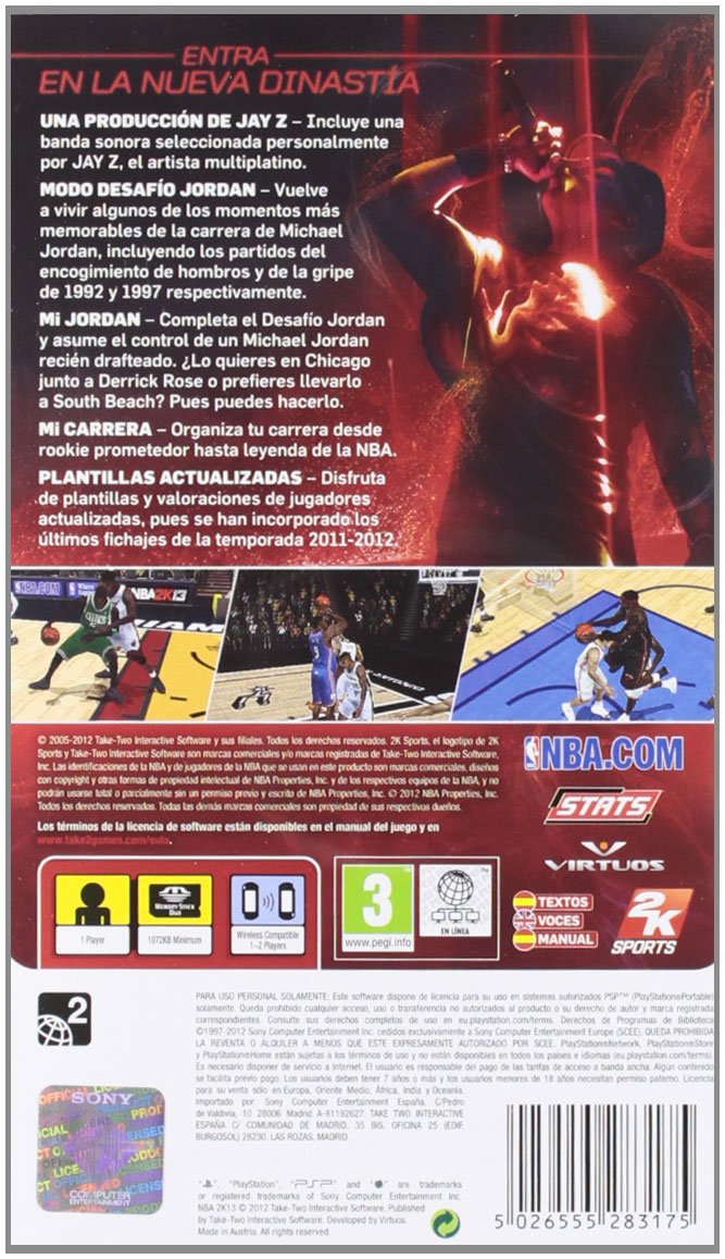 NBA 2K 2013: sony psp: Amazon.es: Videojuegos