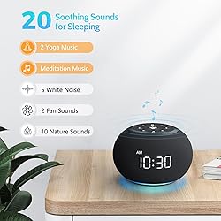Reacher Auto-Dimmable Alarm Clock Sound Machine