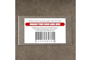 Janlaugh 50 Pcs Industrial Clear Label Protectors 10 x 6 Inch Waterproof Clear Labels Seals for Protecting Barcodes, Industrial Floor Markers, Numbers