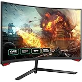 Fiodio 24'' 165Hz Refresh Rate Curved LED Monitor Full HD 1080P with HDMI Display Ports, VESA Compatible, Free-Tearing Eye Ca