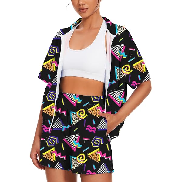 Sac Banane Rétro Années 80 - 4 Pièces Fluorescents - Style Vintage Pour Sport, Voyage Et Fête