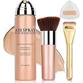 AIUEO Magic Minerals Airbrush Foundation Makeup Silky Mist Spray Foundation Makeup Airbrush Flawless Setting Spray Foundation for Mature Skin-06 Light Medium