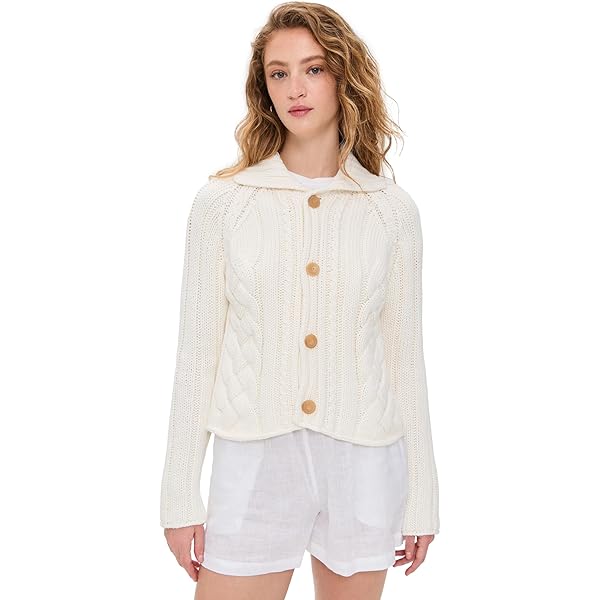 IRO Women's Silas Cardigan, White, L at Amazon Women's