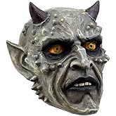 Ebros Gift Horned Demon Satanic Skull Figurine 6.75