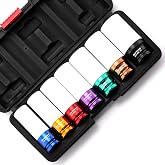MIXPOWER 1/2" Drive Wheel Protector Impact Socket, 7pcs Thin Wall Deep Impact Socket Set, Durable Plastic Sleeve Lug Nut Socket, 6 Point, Metric, Color-Coded, 17mm, 19mm, 21mm, 22mm, 23mm, 24mm,27mm