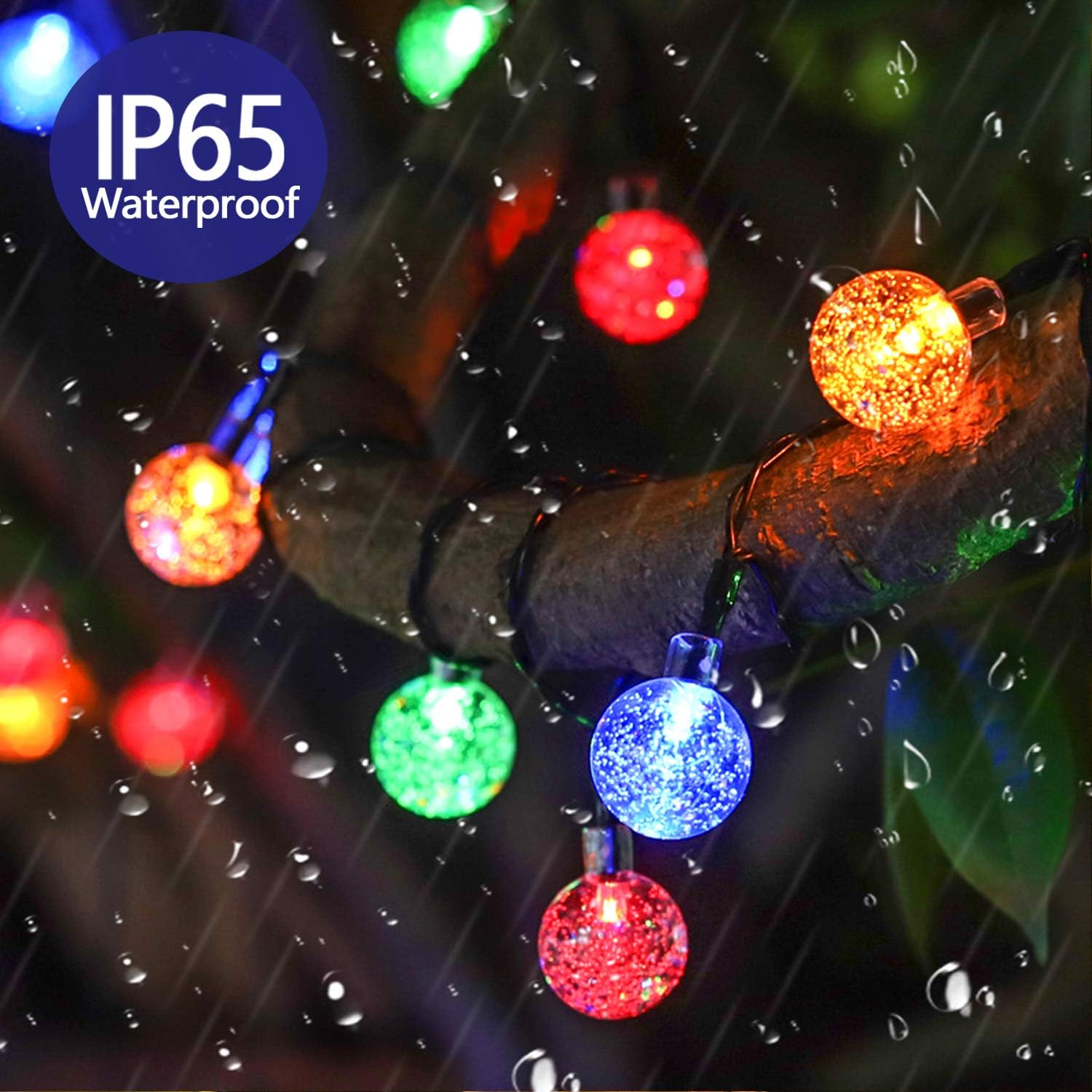 Solar String Lights, 59Ft 100 LED Globe String Lights - Image 4