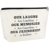 Friendship Gifts for Women Best Friend Makeup Bag Long Distance Gifts for Sister Daughter Bestie Unique Gift for Best Friend Cosmetic Bag Christmas Graduation Birthday Gift for Female Toiletry Pouch