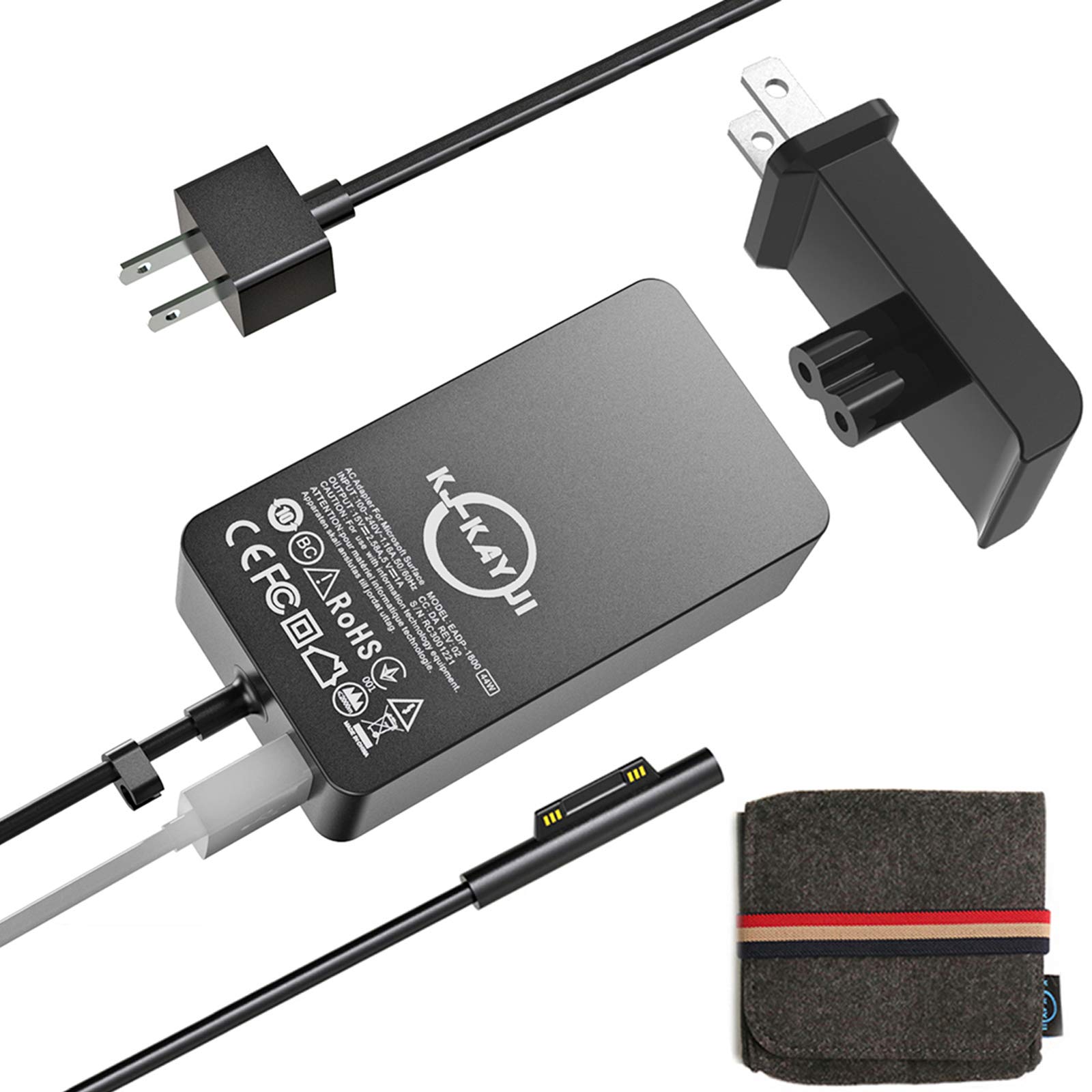Surface Pro Charger,44W 15V 2.58A Power Microsoft