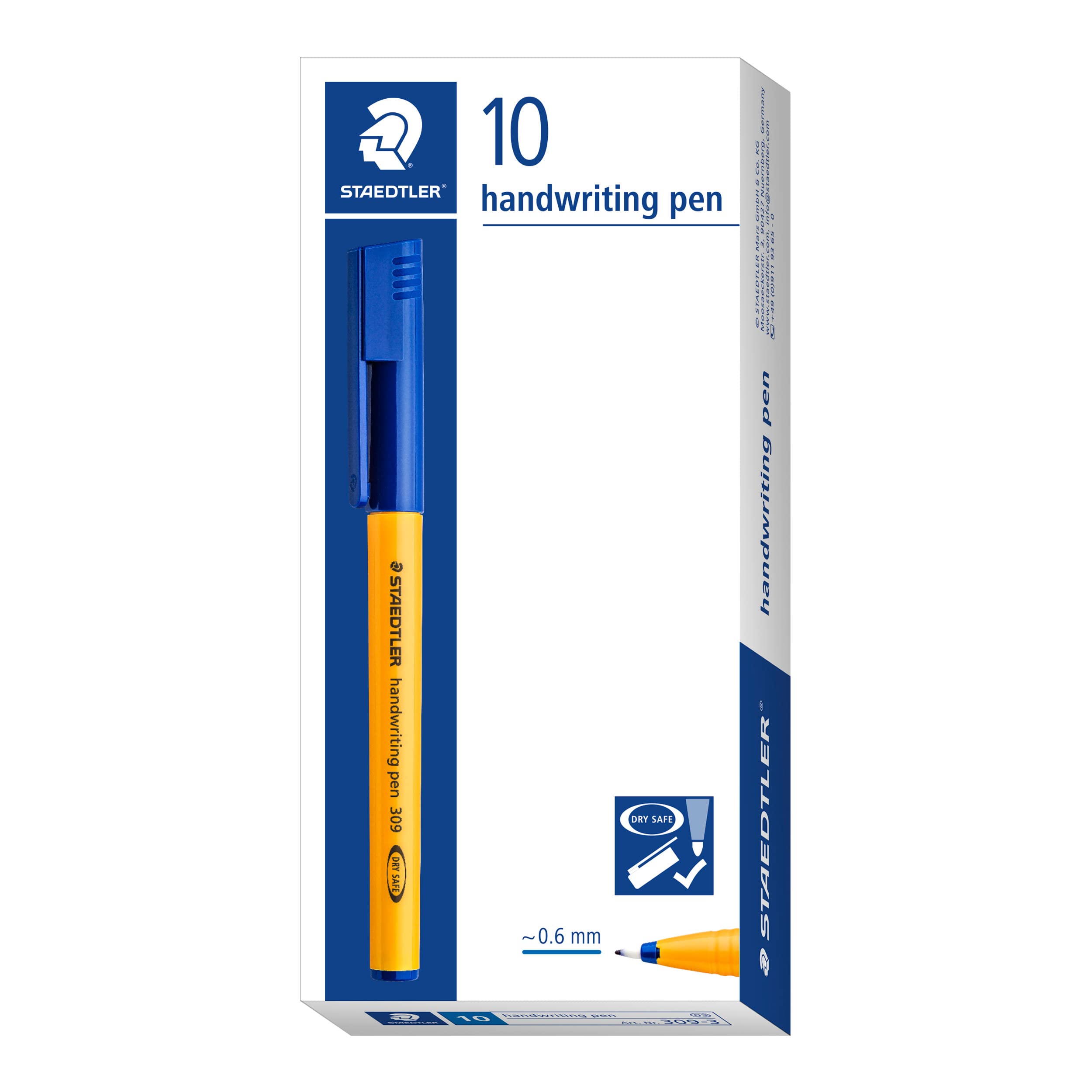 STAEDTLER 309-3 Handwriting Pen In Box Of 10 - Blue — image 1