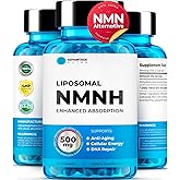 Liposomal NMNH 500 MG - NMN Supplement Alternative - NAD Supplements for Women & Men | Healthy Anti Aging - Cell Support for Energy, Focus & Skin - Advanced NAD+ Resveratrol 3-Party Tested | 1 Pack
